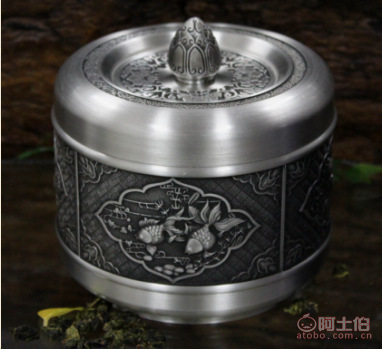 大誠錫器純錫茶葉罐 富貴有余，匠心工藝與實用密封的完美融合